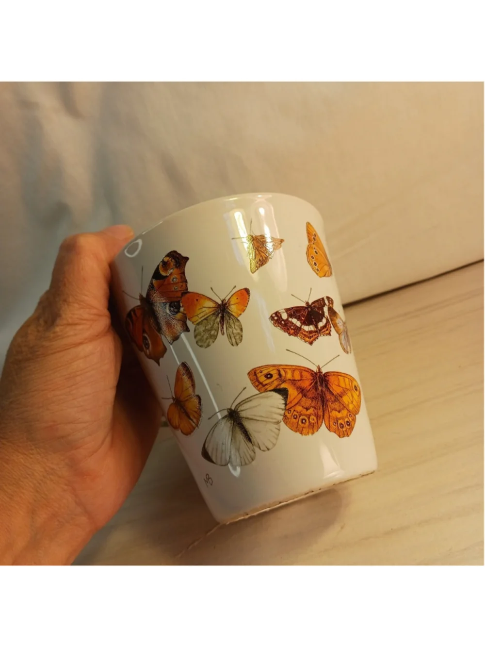 VTG Hallmark Nature Sketchbook Margarine Baskin 1998 Ceramic Flower Pot 4